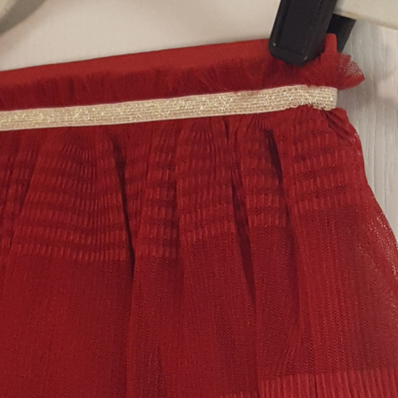 Genuine Kids Red and Gold Holiday Skirt - Picture 2 of 3